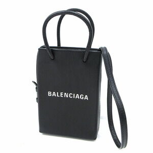 BALENCIAGA Shopping Phone Shoulder Bag Black